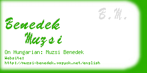 benedek muzsi business card